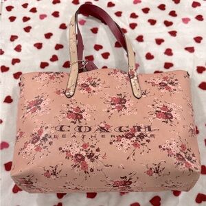 *RARE* Coach Pink Floral Tote Bag Vintage